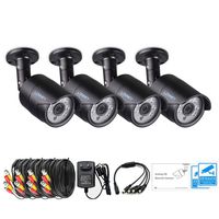 LONNKY 4 Pack 1080p Outdoor Indoor Day Night Vision Weatherproof 6pcs IR Infrared LEDs Security Cameras Kits, 120ft IR Distance, Aluminum Metal Housing