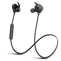 Bluetooth Headphones Running Headphones Compatible with iPhone KBTEL Best Wireless Sports Earphones w/Mic IPX4 Waterproof for Running Gym Workout 12 Hours Battery Life (Pure Black)