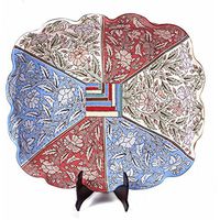 16" Platon Cuadradot Tres Colores Alebrije Sculpture Mexican Folk Art