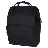Himawari Polyester Backpack Unisex Vintage School Bag Fits 13-inch laptop Dark black-USB