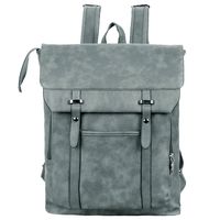 IKRR Unisex Vintage PU Leather School College Bookbag Travel Backpack Laptop Daypack