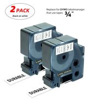 Label Orison D1 Label Tape 45803 S0720830 Black on White 19mm(3/4") Labeling Cassette Compatible with Dymo LabelManager 360D 420P 500TS,2 Cartridge