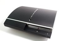 iCarbons Black Carbon Fiber Vinyl Skin for FAT Playstation 3 Original PS3