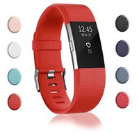 Bands Replacement Compatible for Fitbit Charge 2, Adjustable Wrist Accessories Sport Wristbands for Women&Men (Orange, Large)