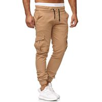 Men's Cargo Pants Slim Fit Casual Jogger Pant Chino Trousers Sweatpants Gym Workout Running Hiking Sweatpants Khaki