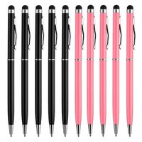 Stylus Pen,UROPHYLLA 10pcs Universal 2 in 1 Capacitive Ballpoint Stylus Pens for Touch Screen,iPhone,Samsung,HTC,Kindle,Tablet,All Capacitive Touch Screen Device Stylus for iPad (Black +Pink)