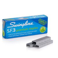 Swingline Staples, S.F. 3, Premium, 1/4" Length, Half Strips, 105/Strip, 3750/Box, 1 Box (35442)