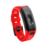 Kanzd New Replacement Soft Silicone Bracelet Strap Wristband for Garmin Vivosmart HR (Red)