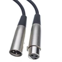 ACL 6 Feet XLR Male to XLR Female Audio Extension Cable, Black, 4 Pack