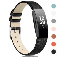 findway Compatible with Inspire HR Bands/Inspire Band, Inspire Replacement Accessories Classic Leather Bracelet for Women Men Sport Wristbands Breathable Strap for Inspire HR Fitness Tracker