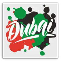 2 x 10cm Dubai Vinyl Stickers - UAE City Paint Fun Sticker Luggage Laptop #17646 (10cm Wide)