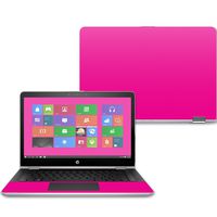 Mightyskins Skin Compatible with Hp Pavilion X360 14" (2017) - Solid Hot Pink | Protective, Durable, and Unique Vinyl Decal Wrap Cover | Easy to Apply, Remove, and Change Styles | Made in The USA