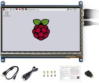 for Raspberry Pi 7 inch Capacitive Touch Screen IPS Display HDMI LCD Module 1024×600 Touchscreen for Raspberry Pi 3/2/1 Model B B+ A+/BeagleBone Black/Banana Pi, Support Windows 10/8.1/8/7