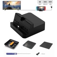 Kuxiu Gulikit Portable DIY Switch Dock Set Replacement Case Kit Compatible for Nintendo Switch, All Necessary Accessories Included Except Circuit Board Chip