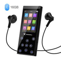 MP3 Player, 16GB MP3 Player with Bluetooth 4.2, Portable HiFi Lossless Sound MP3 Music Player with FM Radio Voice Recorder E-Book 2.4'' Screen, Expandable up to 128GB (Headphone, Armband Included)