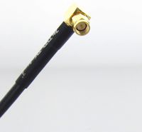 RF coaxial cable SMA male to SMA male right angle Made in U.S.A. RG58 10ft