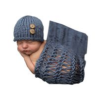 XFentech Baby Kids Cute Sleeping Bag Sleep Sack Crochet Knit Bean Beanie Photography Costume Props Outfits