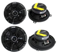 Kicker 5.25" 200W (Pair) + Kicker 6.5" 240W 2-Way Car Coaxial Speakers (Pair)