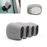 Sully Silicone Skins for Arlo HD (4 pcs Grey/Gray) - for Arlo HD Wireless Free Camera Protective Case - for Netgear Arlo HD Smart Security Accessories Silikon Case - for VMS3230- by Sully