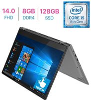 Lenovo IdeaPad Flex 6 2 in 1 Laptop, 14 FHD Touch, Intel Core i5-8250U Quad-core, 8GB DDR4 Ram,128GB SSD, Fingerprint Reader, Webcam, Windows 10 (Renewed)