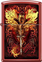 RARE Ruth Thompson Flameblade Dragon Red Matte Zippo Lighter