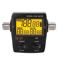 Bewinner Short Wave Digital SWR Standing Wave Meter,Maximum Measurable Power Range up to 200W,LED Backlight Display,Forward/Reversed/VSWR Ration in One Push Button - 1.6-60 Mhz Standing Wave Meter