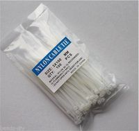 100pcs White Network Nylon Plastic Cable Wire Zip Tie Cord Strap 8X6
