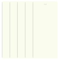 DALIX PVC Vertical Blind Replacement Slats Curved Smooth Off-White 82.5 Length 5 Pack