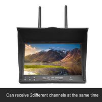 fosa FPV Monitor 5.8GHz 40Channels 7Inch LCD Monitor/Display Screen Receiver Monitor for FPV Drone Quadcopter with Wireless Receiver 140/120 Degree