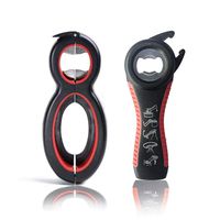 Jar Opener Bottle Opener, 5-in-1 and 6-in-1, Can, Soda, and Jar Openers, Twist Off Lid - Jar Opener for Seniors and Arthritic Hands, Seniors with Arthritis, Hand Weakness (2 pack)