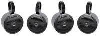 (4) Rockville MS525B 5.25" 800 Watt Marine Boat Wakeboard Tower Speakers-Black