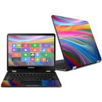 MightySkins Skin Compatible with Samsung Chromebook Pro 12.3" - Rainbow Waves | Protective, Durable, and Unique Vinyl Decal wrap Cover | Easy to Apply, Remove, and Change Styles | Made in The USA