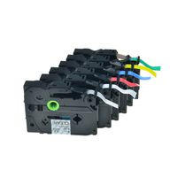 NineLeaf 6PK Labelling Tapes Compatible for Brother 3/8 inch (9mm) TZ Tapes Combo Set TZ-121, TZ-221, TZ-421, TZ-521, TZ-621, TZ-721, 3/8"x26.2ft GL100, PT200, PT1000, P-Touch Printers