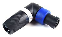 New Pro Audio Right Angle L 4 Pin Male Speakon Plug Adapter Connector Coupler