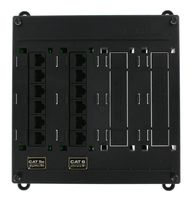 Leviton 476TM-652 Twist and Mount Patch Panel, 6 CAT 5e ports and 6 CAT 6 ports