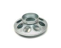 Brower MJ9 8-Hole Galvanized Mason Jar Feeder for Chicks and Small Birds