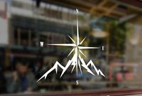25 Centimeters Compass Rose Navigate 4x4 Offroad with Mount Art Vinyl Stickers Funny Decals Bumper Car Auto Computer Laptop Wall Window Glass Skateboard Room