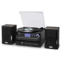 Jensen(r) Jta-990 3-Speed Stereo Turntable Cd Recording System With Cassette Player, Am/fm Stereo Radio & Mp3 Encoding