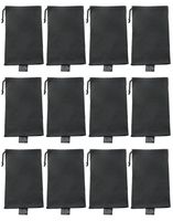Edge I-Wear 12 Piece Extra Large Microfiber Black Cleaning Cloth for Glasses, Phones and Monitor B04L-BLK-12