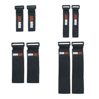 Extension Cord Wrap Organizer, 8 Piece Multi-Pack of Elastic Storage Straps - Two 6 Inch, Two 9 Inch, Two 12 Inch, and Two 18 Inch Stretchy Hook and Loop Cinch Straps for Power Cables, Hoses, Ropes