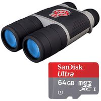 ATN BinoXS-HD 4X Smart Day/Night Binoculars with Full HD Video Recording with Sandisk Imaging Ultra microSDXC 64GB UHS Class 10 Memory Card w/Adapter
