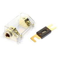 VOODOO ANL Fuse - Gold Holder 2/0 or 1/0 0 Gauge w/ 45 Deg Angled Cover (350 AMP)