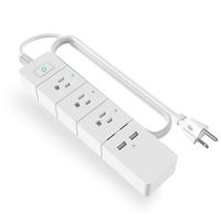 meross Smart Power Strip, Wi-Fi Surge Protector, Compatible with Alexa, Google Assistant & IFTTT, Remote Control Individually, with 3 Smart AC Outlets and 2 USB Ports, 6ft Extension Cord - MSS425