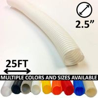 Electriduct 2.5" Split Wire Loom Tubing Polyethylene Flexible Conduit (2.5 Inch ID) - White - 25 Feet