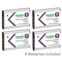 Kastar NP-BY1 Battery (4-Pack) Kit for Sony NP-BY1 Work with Sony Action Cam Mini HDR-AZ1 Camera