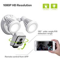 FREECAM Floodlight Camera 1080P Wireless WiFi Home Security with PIR Motion Detection HD Live Streaming, 2 Way Talk and Siren Alarm,16GB SD Card Included with APP Alarm Push (White)