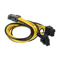 Gimax 8Pin PCI-E PCI Express Graphics Video Card GPU VGA 8 Pin Female to Dual GPU ((6+2) Pin Male Splitter Power Extension Connectors