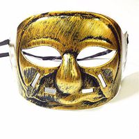 Mardi Gras Party Masquerade Mask,Halloween mask Knight mask Pig Head mask Fancy Dress Dance Party mask Horror mask Antique Gold Prom Masks