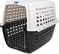 Petmate 41036 Compass Fashion Kennel Cat and Dog Kennel, 70-90 lb., Pearl White/Black