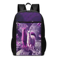 YRAI Space Galaxy Cat With Llama Backpacks Travel School Large Bags Shoulder Laptop Bag For Unisex
